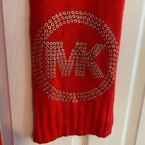 Michael Kors red sweater scarf